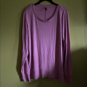 Gaiam Yoga Pink Long Sleeve Top Shirt Size XL